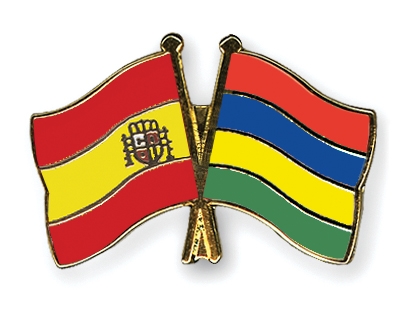 Fahnen Pins Spanien Mauritius