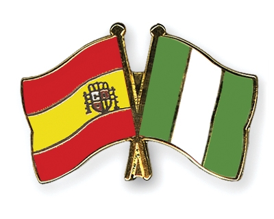 Fahnen Pins Spanien Nigeria