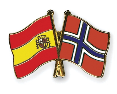 Fahnen Pins Spanien Norwegen