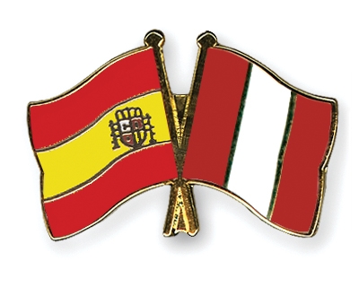 Fahnen Pins Spanien Peru