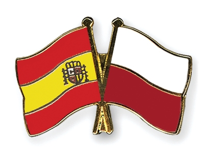 Fahnen Pins Spanien Polen