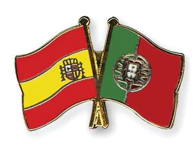 Fahnen Pins Spanien Portugal