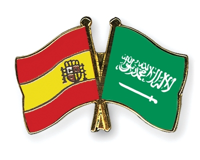 Fahnen Pins Spanien Saudi-Arabien