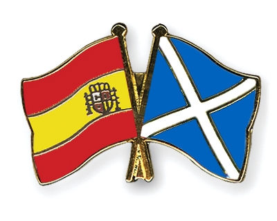Fahnen Pins Spanien Schottland