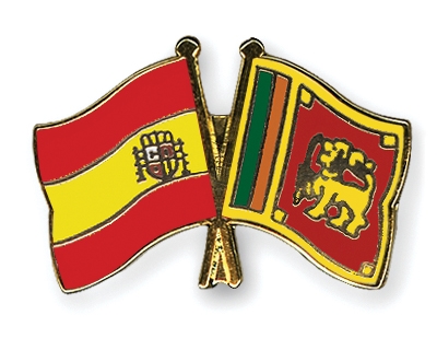 Fahnen Pins Spanien Sri-Lanka