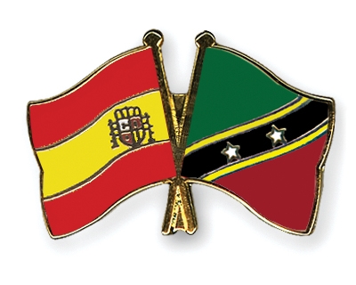Fahnen Pins Spanien St-Kitts-und-Nevis
