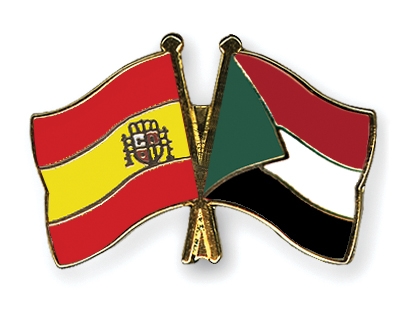 Fahnen Pins Spanien Sudan