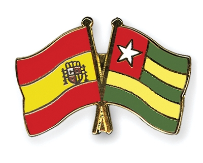 Fahnen Pins Spanien Togo