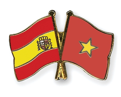 Fahnen Pins Spanien Vietnam