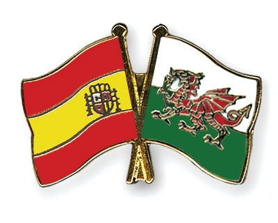 Fahnen Pins Spanien Wales