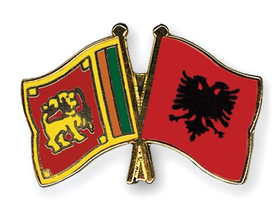 Fahnen Pins Sri-Lanka Albanien