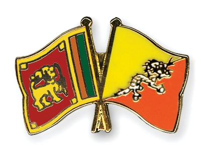 Fahnen Pins Sri-Lanka Bhutan