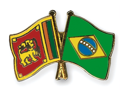 Fahnen Pins Sri-Lanka Brasilien