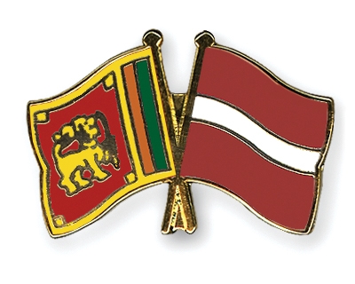 Fahnen Pins Sri-Lanka Lettland