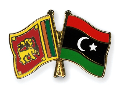 Fahnen Pins Sri-Lanka Libyen