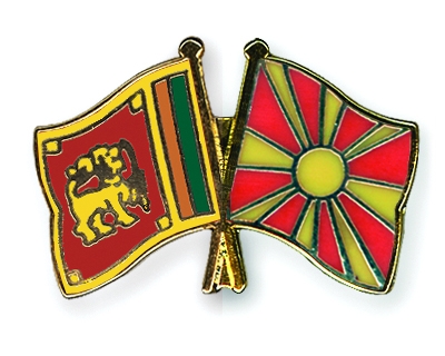 Fahnen Pins Sri-Lanka Mazedonien