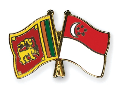 Fahnen Pins Sri-Lanka Singapur