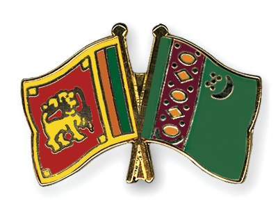 Fahnen Pins Sri-Lanka Turkmenistan