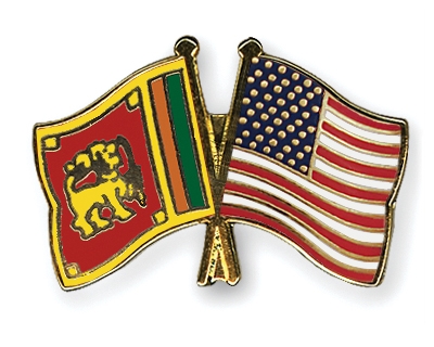 Fahnen Pins Sri-Lanka USA