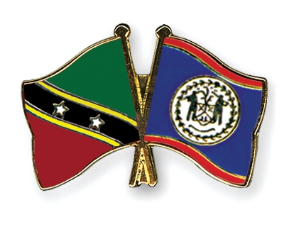 Fahnen Pins St-Kitts-und-Nevis Belize