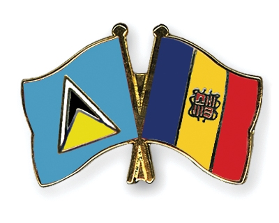 Fahnen Pins St-Lucia Andorra