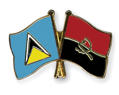 Fahnen Pins St-Lucia Angola