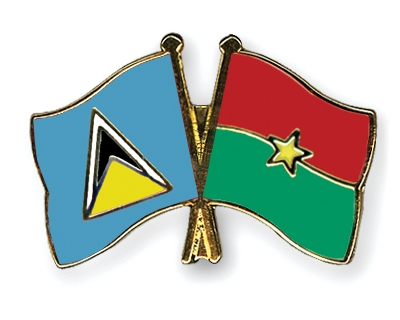 Fahnen Pins St-Lucia Burkina-Faso