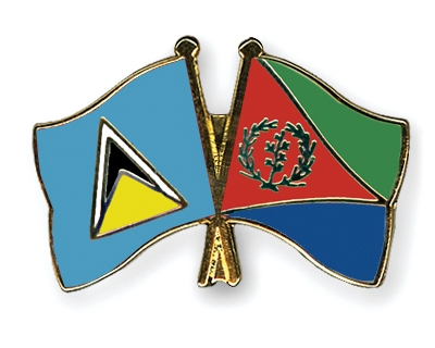 Fahnen Pins St-Lucia Eritrea