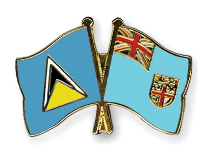 Fahnen Pins St-Lucia Fidschi