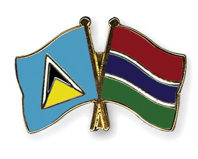 Fahnen Pins St-Lucia Gambia