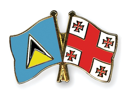 Fahnen Pins St-Lucia Georgien