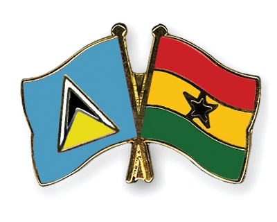 Fahnen Pins St-Lucia Ghana