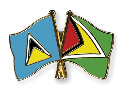 Fahnen Pins St-Lucia Guyana