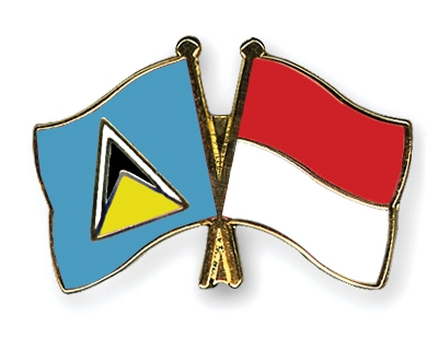 Fahnen Pins St-Lucia Indonesien