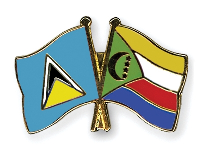 Fahnen Pins St-Lucia Komoren