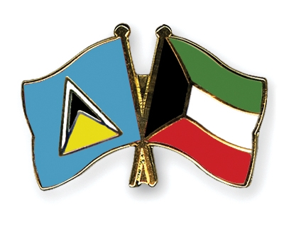 Fahnen Pins St-Lucia Kuwait