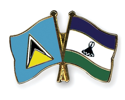 Fahnen Pins St-Lucia Lesotho