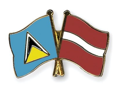 Fahnen Pins St-Lucia Lettland
