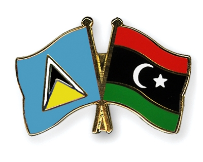 Fahnen Pins St-Lucia Libyen