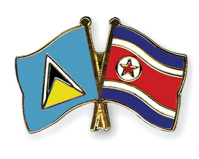 Fahnen Pins St-Lucia Nordkorea