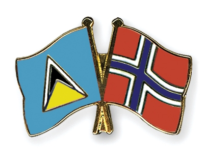 Fahnen Pins St-Lucia Norwegen