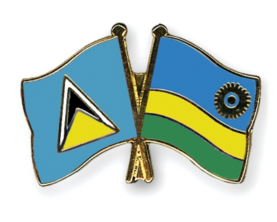 Fahnen Pins St-Lucia Ruanda