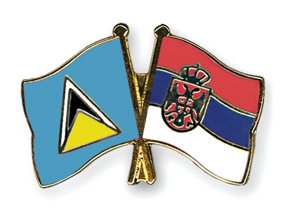 Fahnen Pins St-Lucia Serbien