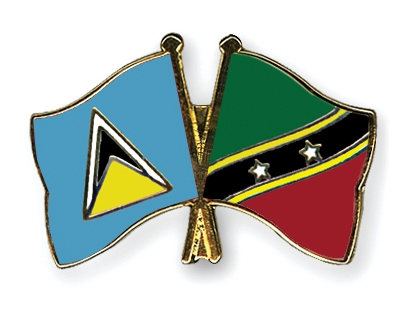 Fahnen Pins St-Lucia St-Kitts-und-Nevis