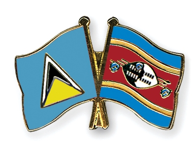 Fahnen Pins St-Lucia Swasiland