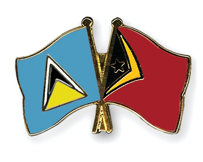 Fahnen Pins St-Lucia Timor-Leste