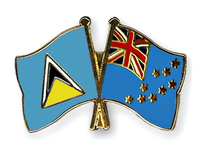 Fahnen Pins St-Lucia Tuvalu