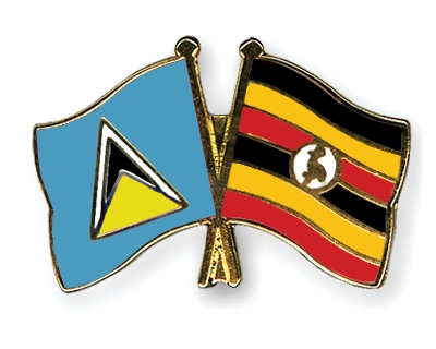 Fahnen Pins St-Lucia Uganda
