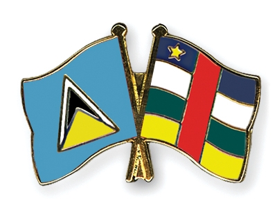 Fahnen Pins St-Lucia Zentralafrikanische-Republik