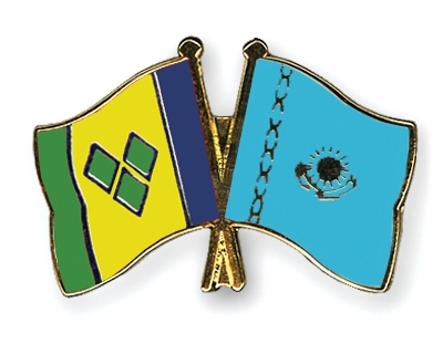 Fahnen Pins St-Vincent-und-die-Grenadinen Kasachstan